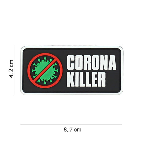 Klettabzeichen Corona Killer - mehrfarbig