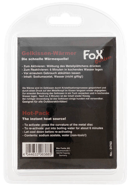 Gelkissen-Wärmer, reaktivierbar, transparent