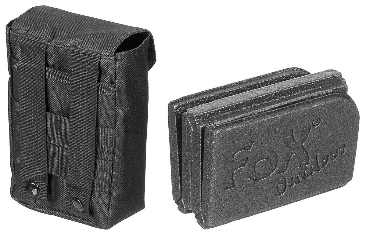 Thermositzkissen, faltbar, mit Molle-Tasche, schwarz