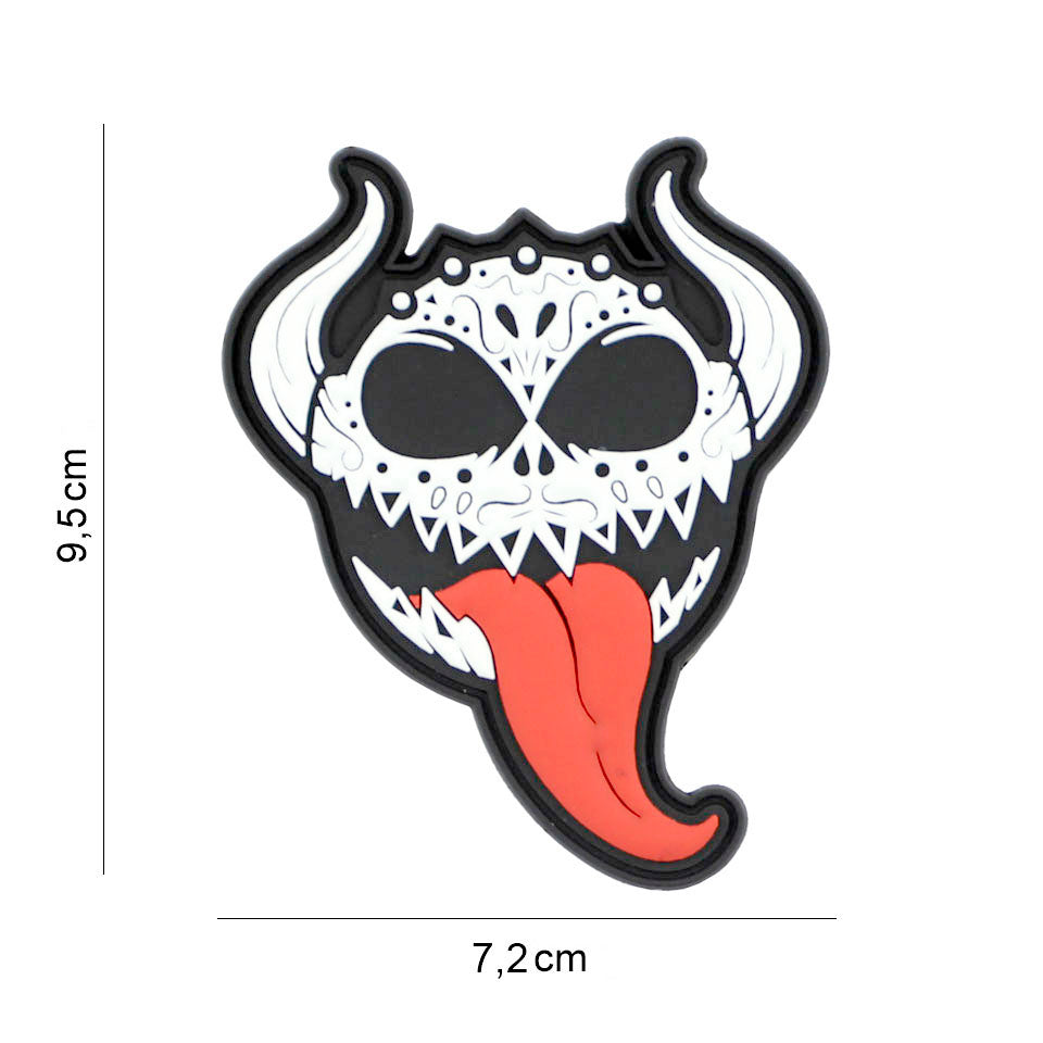 Klettabzeichen Devil Tongue - weiss