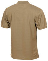 Poloshirt, coyote tan, mit Knopfleiste