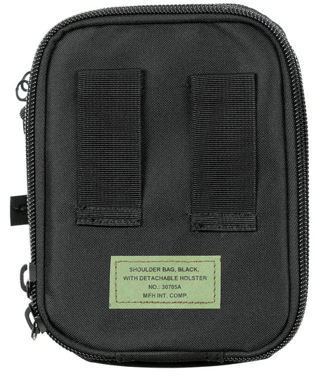 Gürtel-Umhängetasche, schwarz, mit abnehmbarem Holster