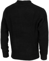 Pullover, "Troyer", schwarz, mit Reissverschluss