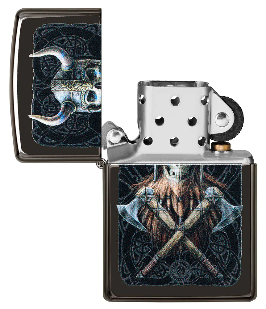 Zippo Feuerzeug - Wikinger mit Streitäxten