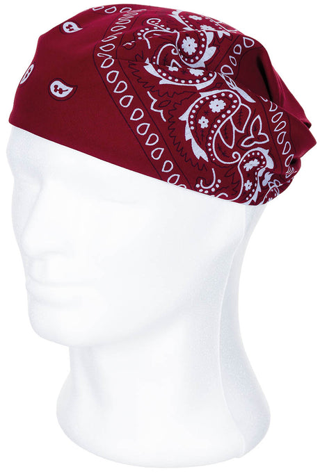 Bandana, burgund-schwarz, ca. 55 x 55 cm, Baumwolle
