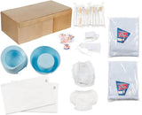 Kiste, Badezimmer, Drinnen, Zimmer, Toilette, baby-changing, diapering, blue bowls, plastic bag kit, package contents, baby-c