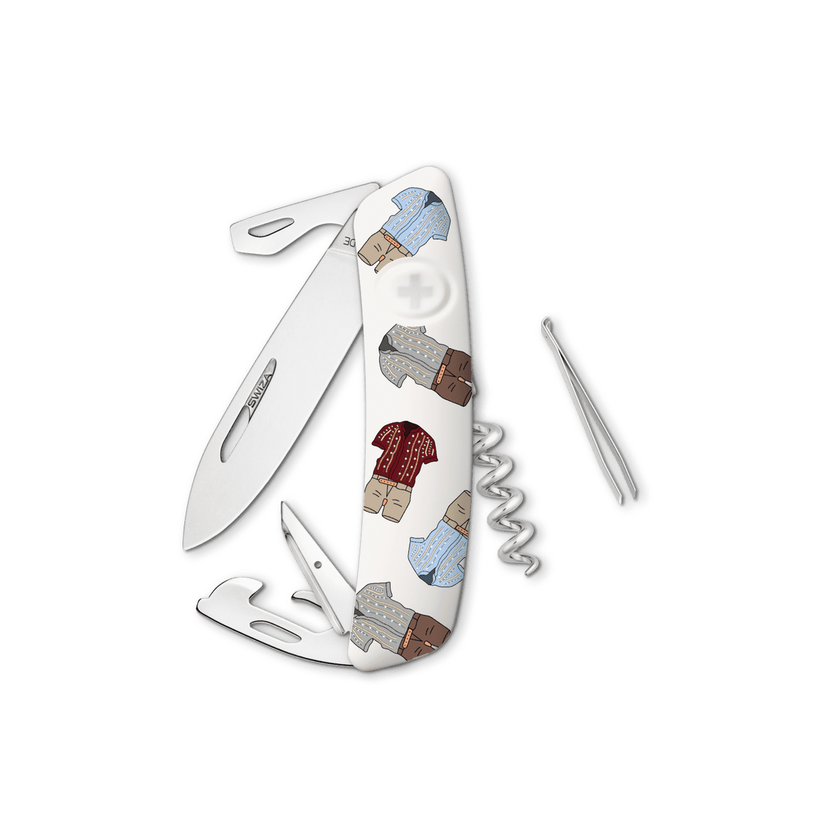 Taschenmesser D03 "Hemd" - weiss