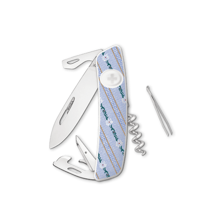 Taschenmesser D03 Edelweiss - blau