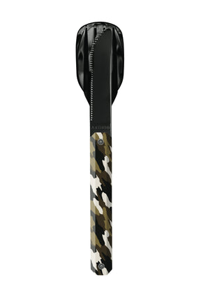 Besteckset 12H34, Hochglanz Schwarz, Camo Grün