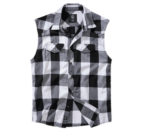 Check Shirt Sleeveless white/black