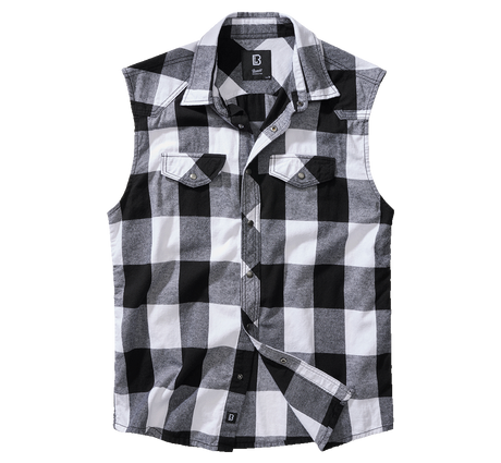 Check Shirt Sleeveless white/black
