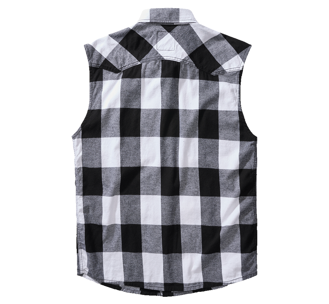 Check Shirt Sleeveless white/black