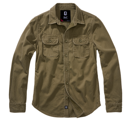 Women Vintage Shirt Long Sleeve olive