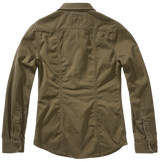 Women Vintage Shirt Long Sleeve olive