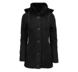 Women Square Fleece Jacket black