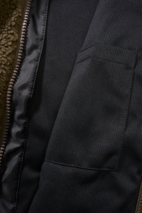 Women Teddyfleece Jacket Hooded olive