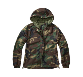 Women Summer Frontzip Windbreaker woodland