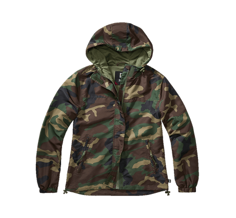 Women Summer Frontzip Windbreaker woodland