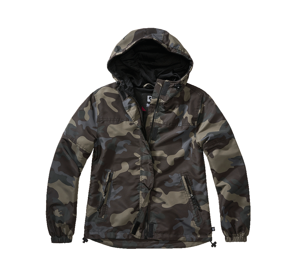 Women Summer Frontzip Windbreaker darkcamo