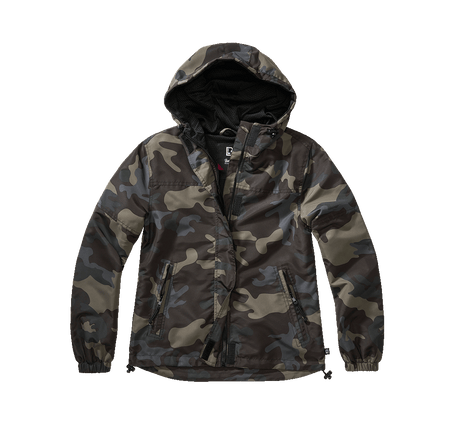 Women Summer Frontzip Windbreaker darkcamo
