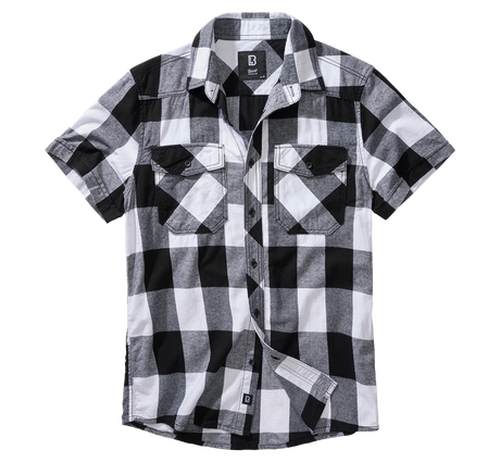 Check Shirt Short Sleeve white/black