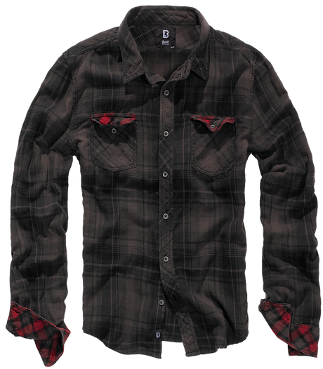 Duncan Check Shirt Long Sleeve brown-black