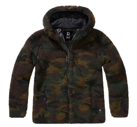 Women Teddyfleece Jacket Hooded woodland