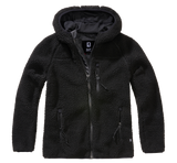 Women Teddyfleece Jacket Hooded black