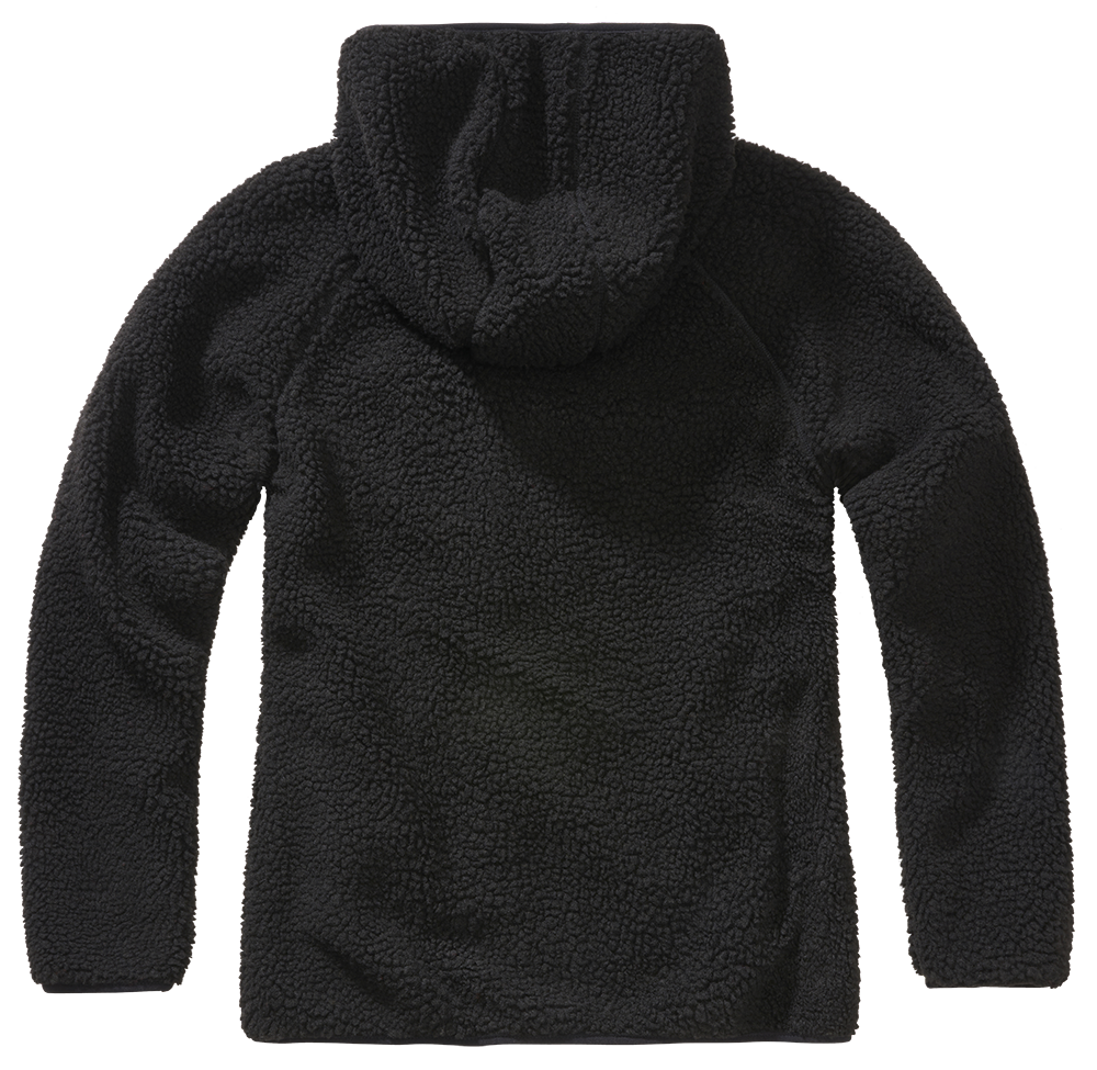 Women Teddyfleece Jacket Hooded black