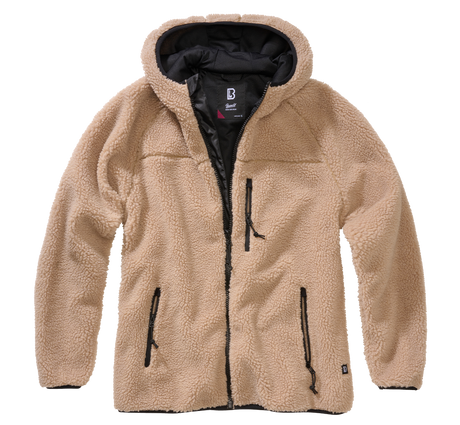 Women Teddyfleece Jacket Hooded camel