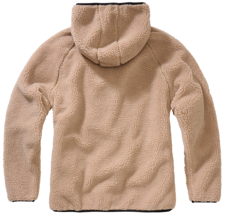 Women Teddyfleece Jacket Hooded camel