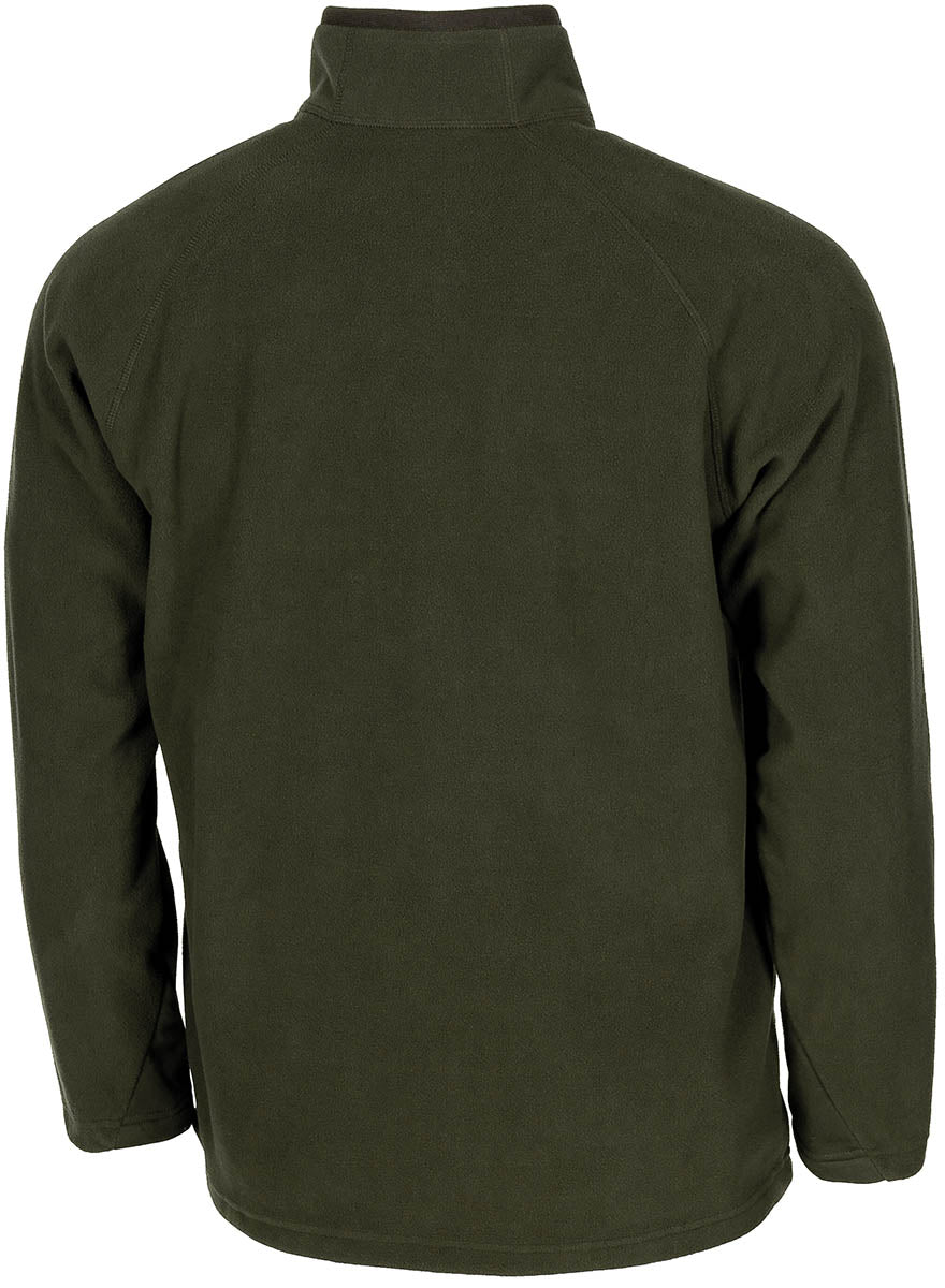 Shirt, "Troyer", Microfleece, langarm, oliv, 200 g/m²