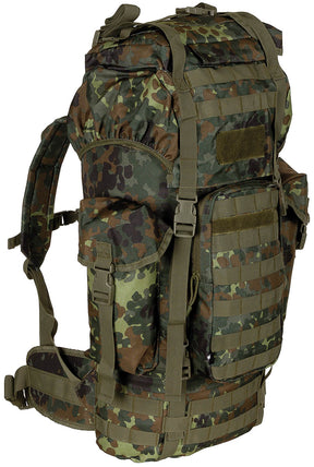 BW Kampfrucksack, "MOLLE", 65 l, Alu-Ausst., flecktarn