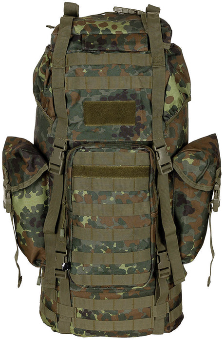 BW Kampfrucksack, "MOLLE", 65 l, Alu-Ausst., flecktarn