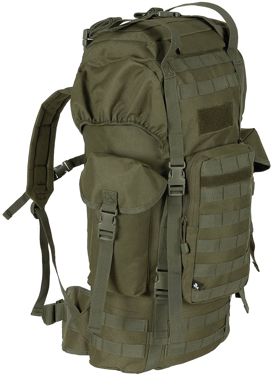 BW Kampfrucksack, "MOLLE", 65 l, Alu-Aussteifung, oliv