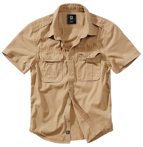Vintage Shirt Short Sleeve camel