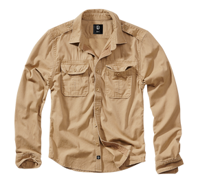Vintage Shirt Long Sleeve camel