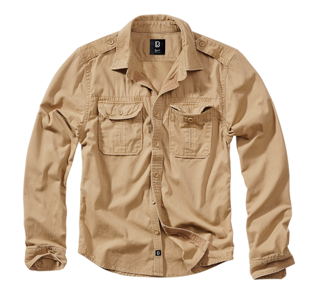 Vintage Shirt Long Sleeve camel
