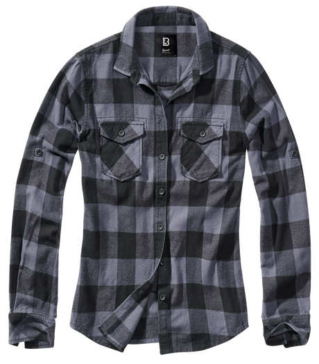 Women Amy Flannel Shirt Long Sleeve black/grey