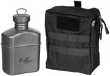 Trinkflasche, Titan, ca. 1 l, mit Tasche