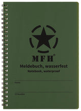 Meldebuch, wasserfest, Spiralbindung