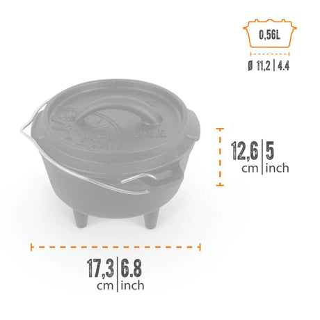 Feuertopf / Dutch Oven ft0.5 mit Füssen (0,56 Liter)