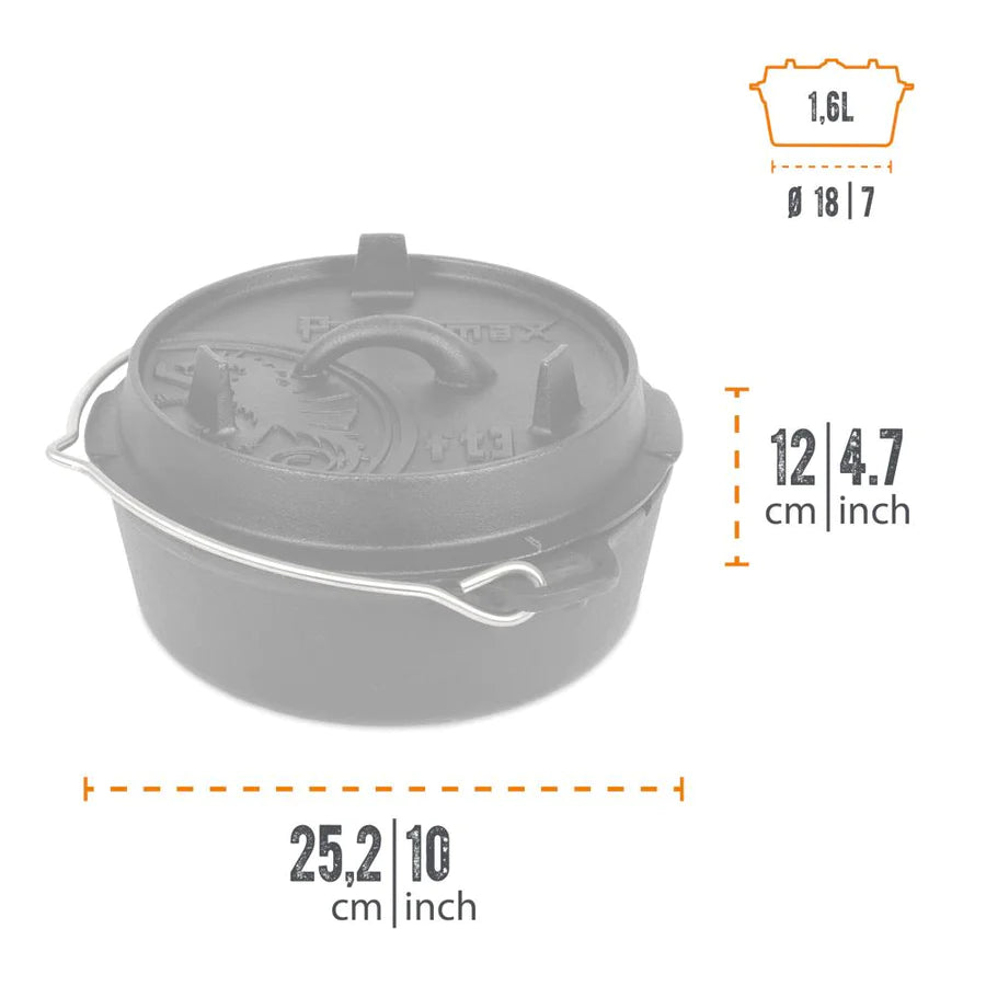 Petromax - Feuertopf / Dutch Oven ft3 ohne Füsse (1,6 Liter)