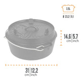 Petromax - Feuertopf / Dutch Oven ft4.5 ohne Füsse (3,5 Liter)