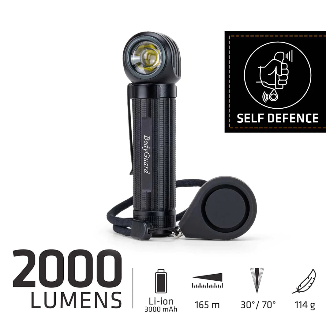 Suprabeam - Taschenlampe M6xr Bodyguard zur Selbstverteidigung (2000 Lumen)