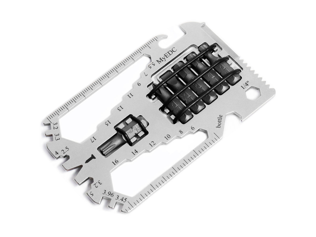 MyEDC - Multitool Pocket Card 29 in 1 mit 6 Bits