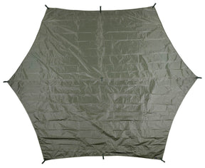 Plane, "Hexagon-Tarp", oliv, ca. 340 x 310 cm