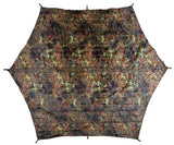 Plane, "Hexagon-Tarp", flecktarn, ca. 340 x 310 cm