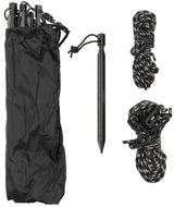 sandals, tent stakes, guy lines, rope, stake spike, Zeltstifte, Abspannleine, Schnur, Tragetasche, Pfahl-Set, Zeltstifte, Abs