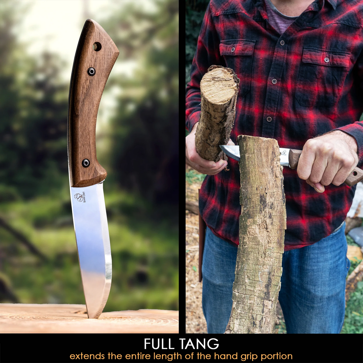 BeaverCraft - Bushcraft Messer mit Walnussholzgriff